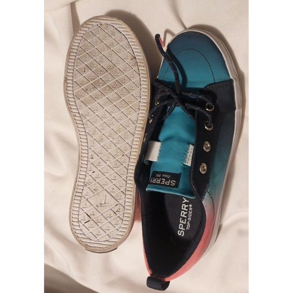 Sperry Top Sider  Multicolor  Sneakers Girls Size Four Children's Super Cute - Picture 3 of 4